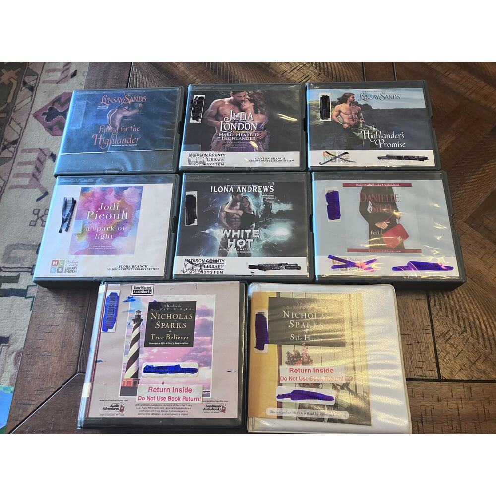 Romance Audiobook Lot HIGHLANDER SERIES Danielle Steel JODI PICOULT Sparks